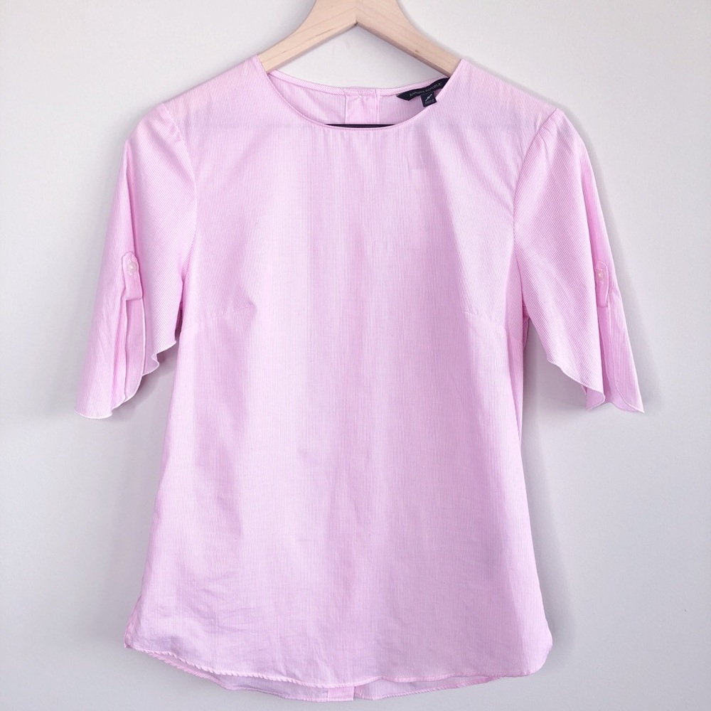 BANANA REPUBLIC Pink/White Striped Blouse